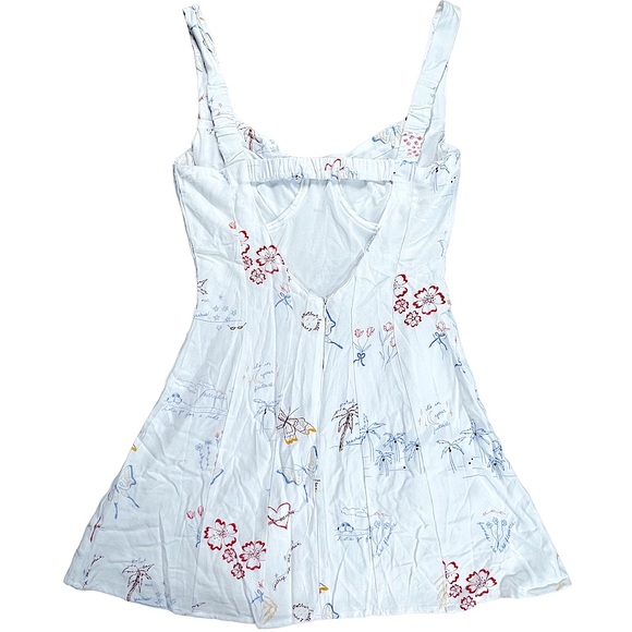 L.A. Hearts size Xs white corset mini dress with scoop neck & open back NWT - Picture 9 of 16